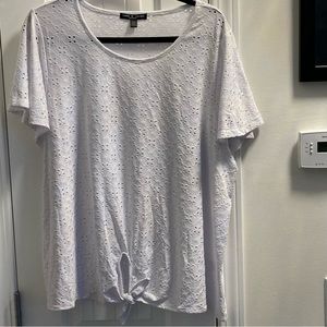 Cable & Gauge White with Embroidered Pattern